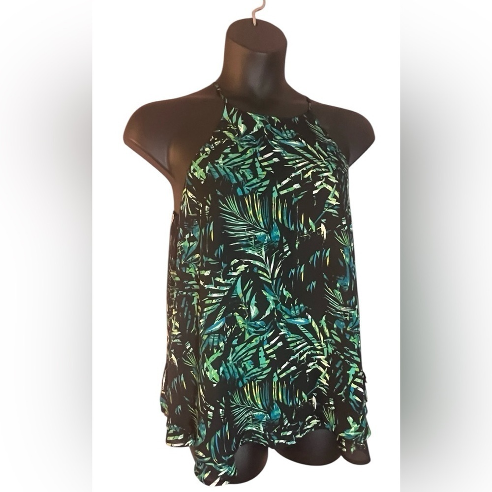 strappy boho baby doll tank top flirty floral cottage core feminine spring Large